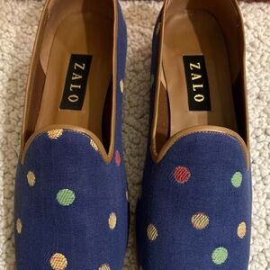 Zalo- Blue Polka Dot Loafers - Size 11